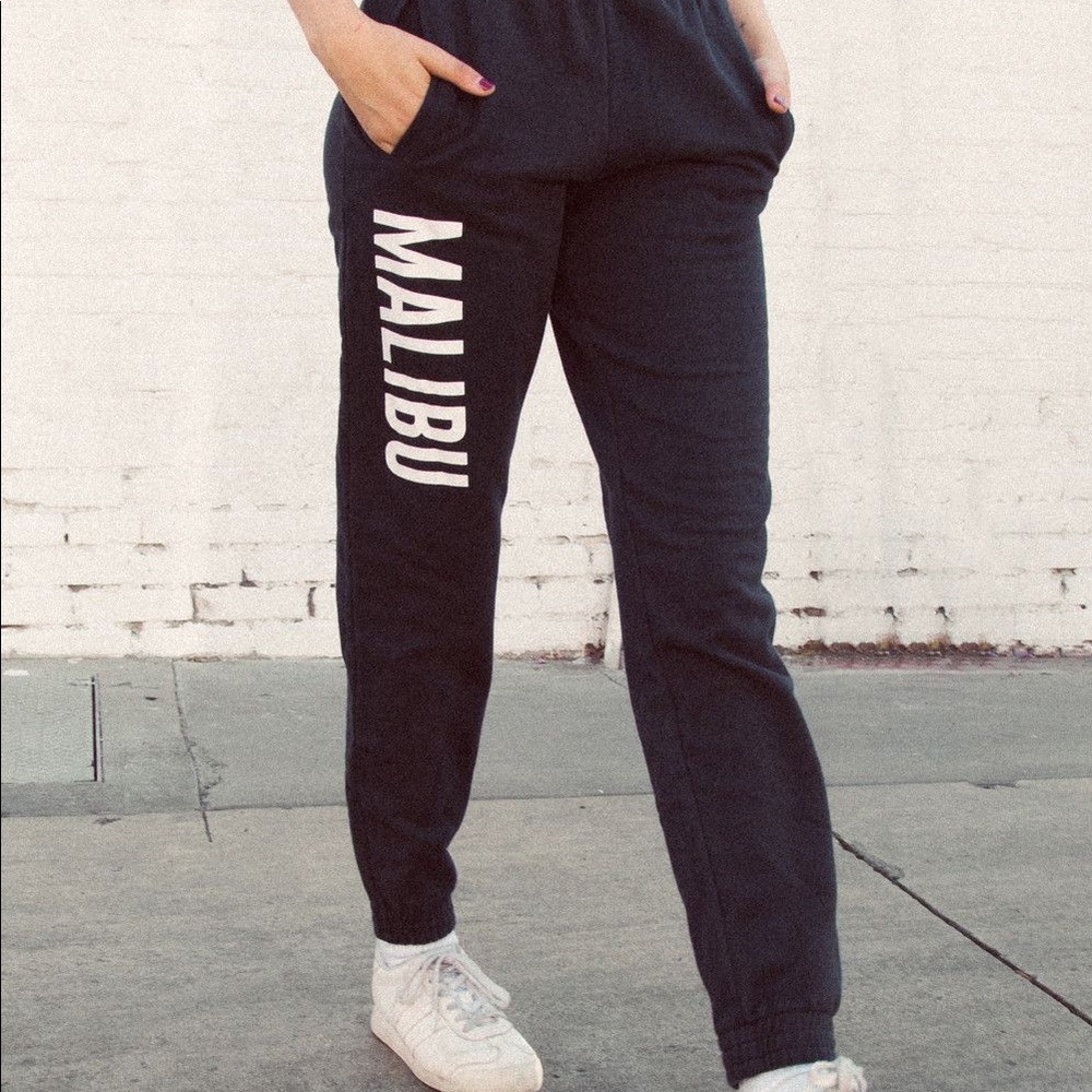 Navy brandy Melville joggers USED